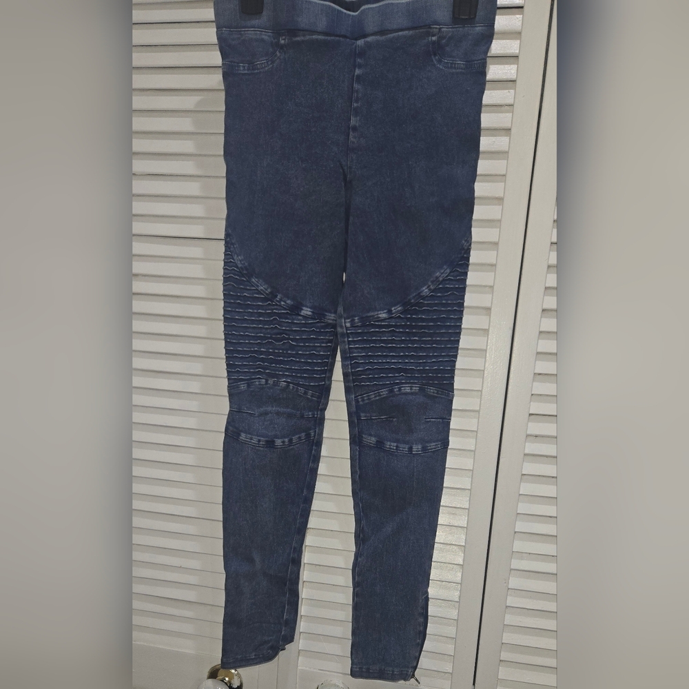 Fashion Nova Biker Women's Blue Jeans Size L Streachy